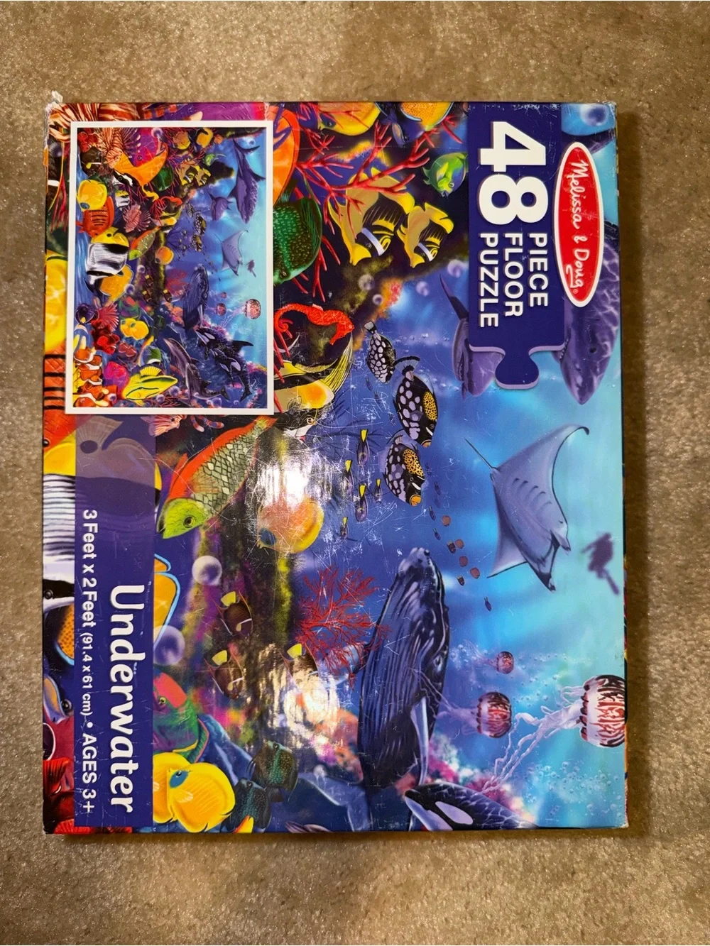 Melissa & Doug 48 Piece Solar System and Underwater Floor Puzzles